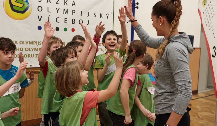 Světová šampionka Barešová vyhecovala plzeňské školáky. Chtěli vyhrávat, říká