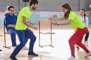 Olympijský trénink s Kristiinou Mäki, Adélou Hanzlíčkovou, Davidem Svobodou a Miraiem Navrátilem na ZŠ U obory v Praze