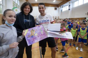 Olympijský trénink s Jirkou Ježkem na 4. ZŠ Plzeň