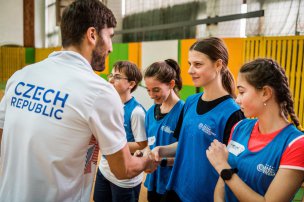 Olympijský trénink s Davidem Svobodou na ZŠ Kukleny, Hradec Králové