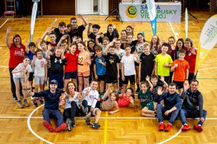 Olympijský trénink s Jiřím Ježkem na ZŠ Běžecká, Sokolov