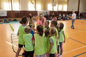Olympijský trénink s Kristýnou Hoidarovou-Kolocovou na ZŠ T.G. Masaryka v České Kamenici