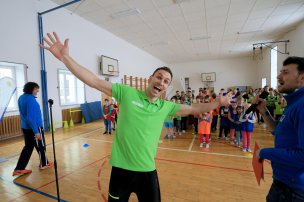 Trénink s olympionikem na ZŠ Staré Hobzí