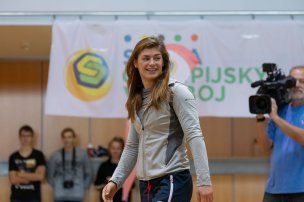 Olympijský trénink s Adélou Hanzlíčkovou na ZŠ Třeboň